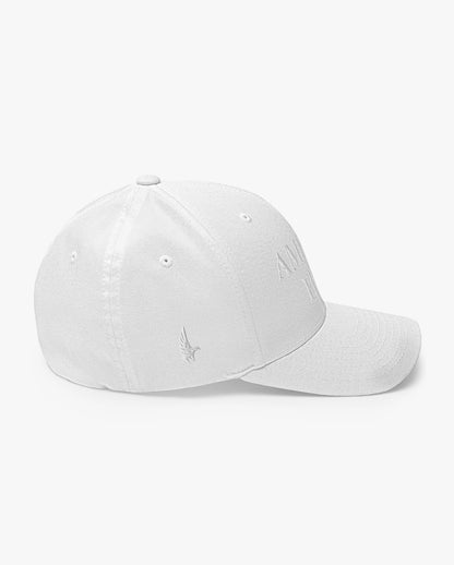 America First Fitted Hat Whiteout Right Loyalty Vibes
