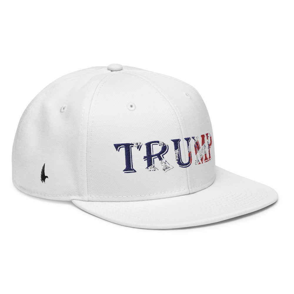 American Trump Snapback Hat - White OS - Loyalty Vibes