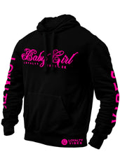 BabyGirl Graphic Hoodie Black Pink - Loyalty Vibes