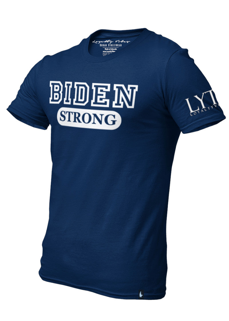 Biden Strong Graphic T-Shirt Navy Blue - Loyalty Vibes