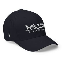 Loyalty Vibes Boricua Fitted Hat Navy Blue/White - Loyalty Vibes
