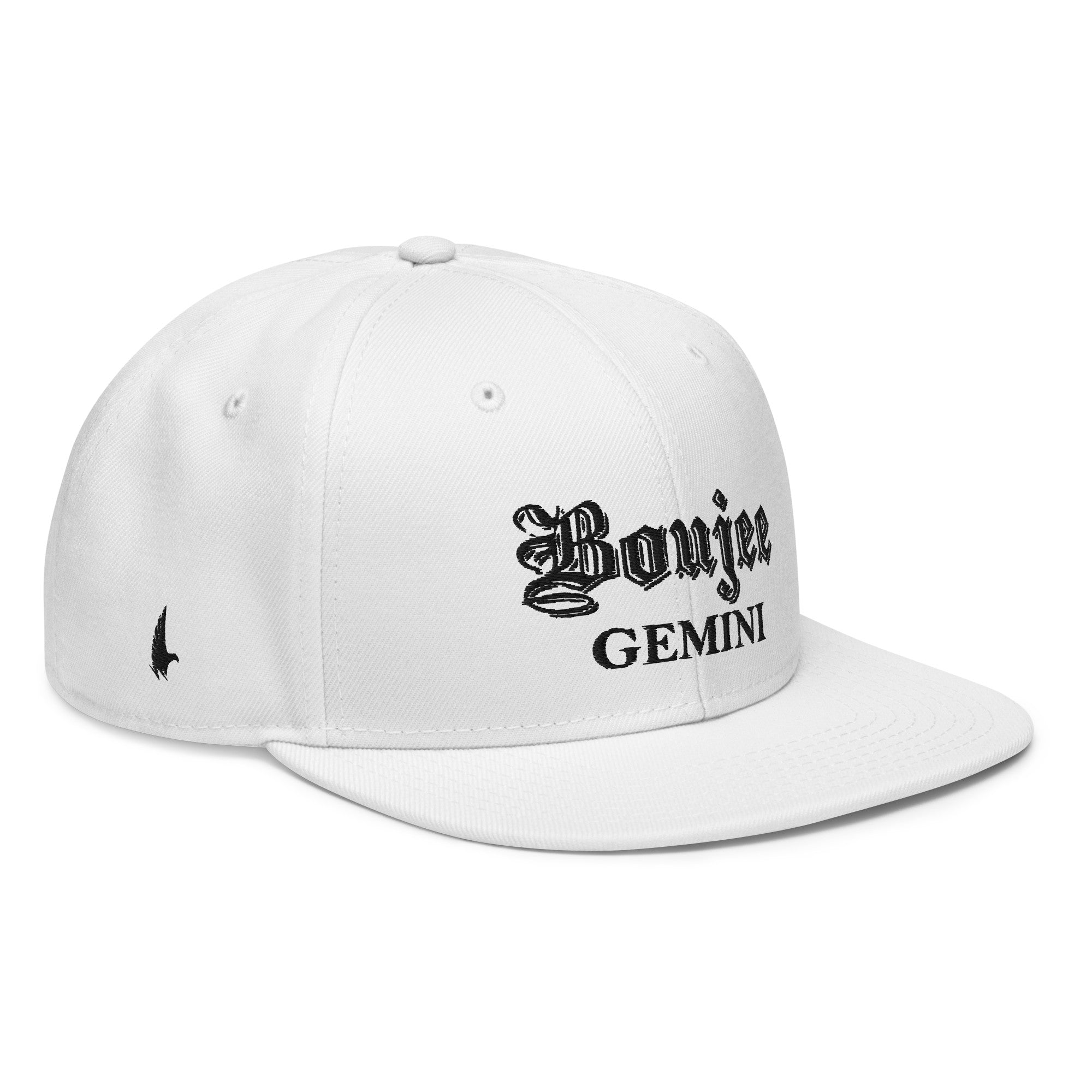 Boujee Gemini Snapback Hat - White/Black - Loyalty Vibes