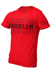 Brooklyn Central Graphic Tee Red Black - Loyalty Vibes