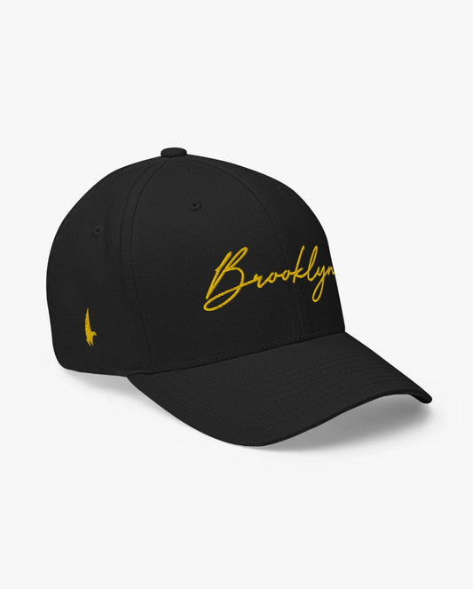 Brooklyn Signature Series Fitted Hat Black/Yellow - Loyalty Vibes