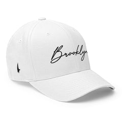 Brooklyn Signature Series Fitted Hat White Black - Loyalty Vibes