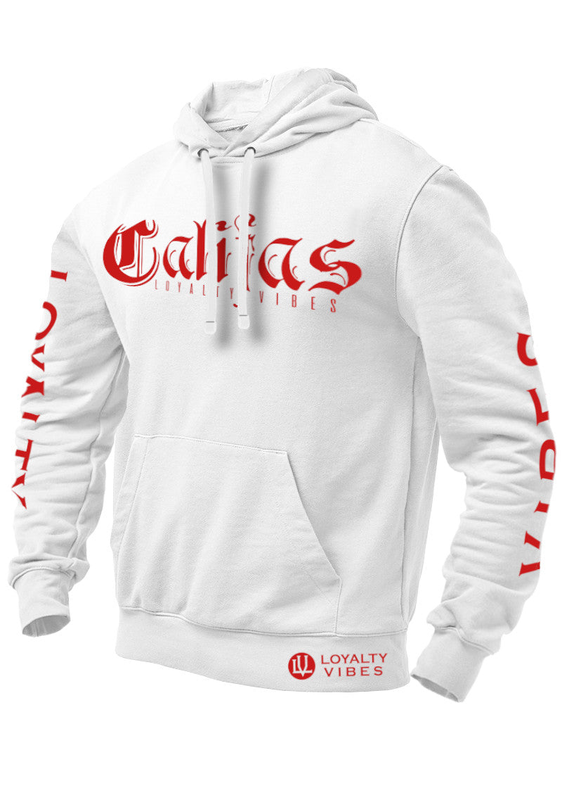 Califas Hoodie White Red - Loyalty Vibes