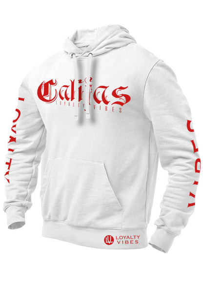 Califas Hoodie White Red - Loyalty Vibes