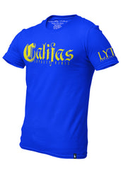 Loyalty Vibes Califas T-Shirt Blue/Gold - Loyalty Vibes