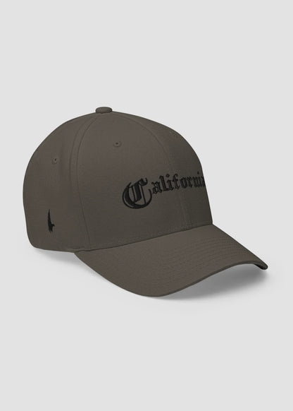 California OG Fitted Hat Charcoal Grey/Black - Loyalty Vibes