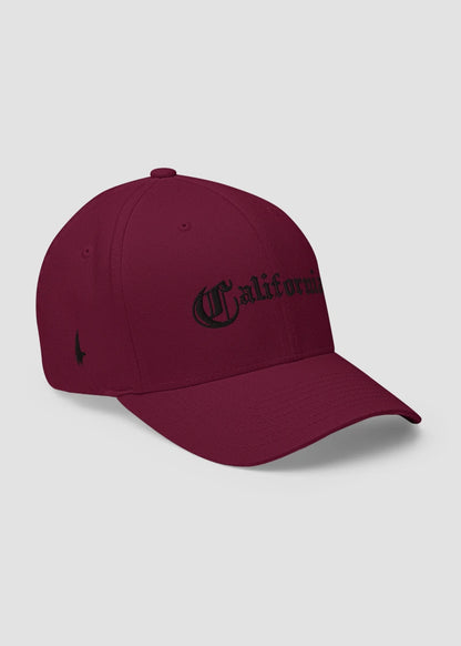 California OG Fitted Hat Maroon/Black - Loyalty Vibes