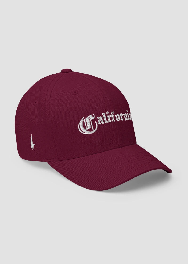 California OG Fitted Hat Maroon - Loyalty Vibes