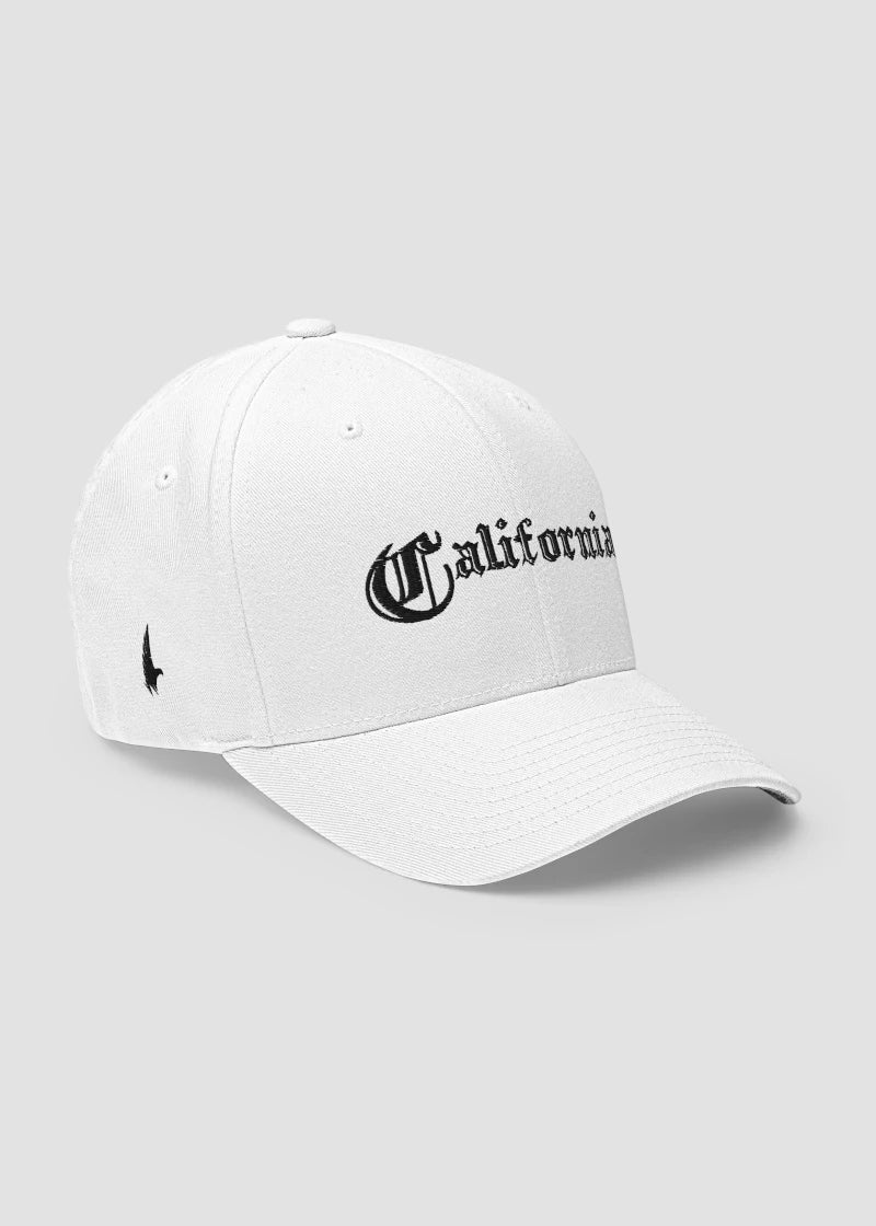 California OG Fitted Hat White - Loyalty Vibes