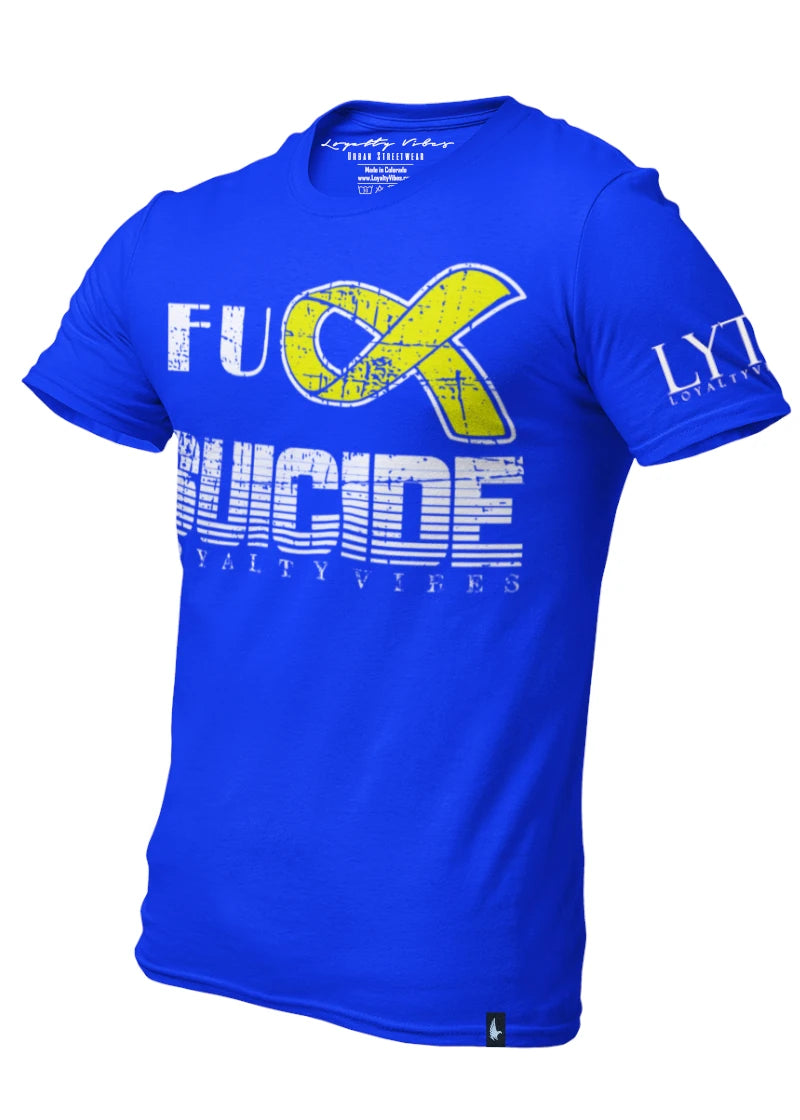 Loyalty Vibes Loyalty Vibes Classic Fk Suicide T-Shirt Blue