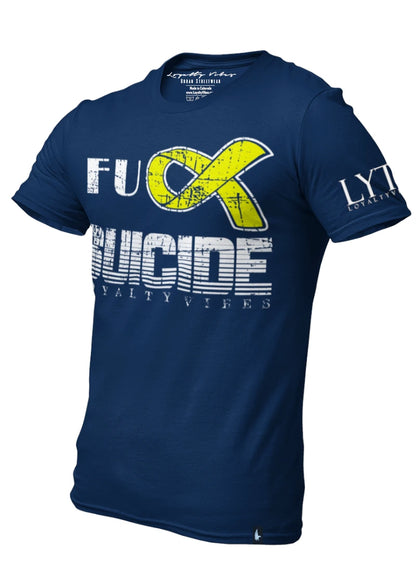Loyalty Vibes Loyalty Vibes Classic Fk Suicide T-Shirt Navy Blue