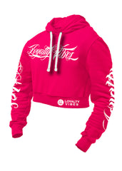 Collective Crop Hoodie Tiger Pink - Loyalty Vibes