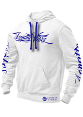 Collective Graphic Hoodie White Blue - Loyalty Vibes