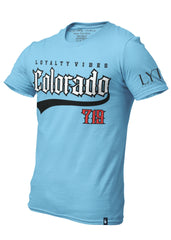 Colorado 719 Graphic Tee - Baby-Blue - Loyalty Vibes