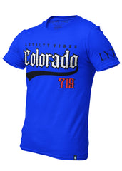 Colorado 719 Graphic Tee - Blue/Red - Loyalty Vibes