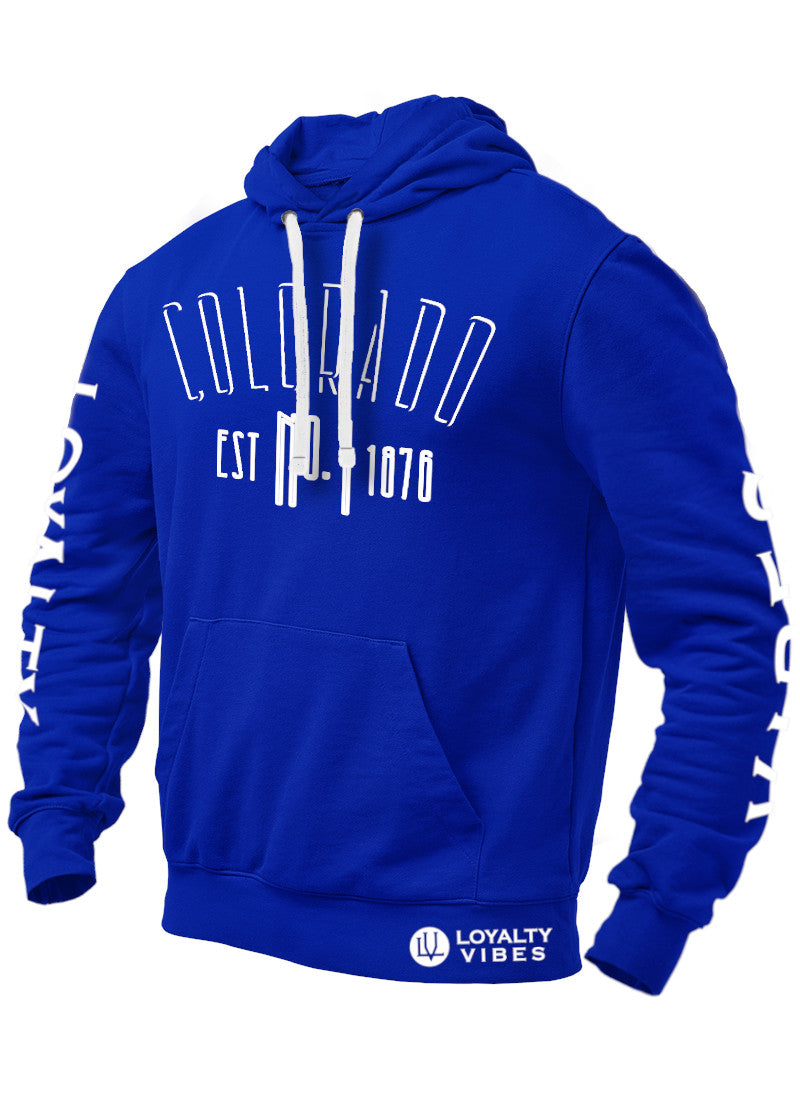 Colorado Graphic Hoodie Blue - Loyalty Vibes