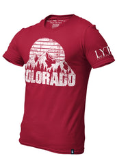 Colorado Peaks T-Shirt Maroon - Loyalty Vibes