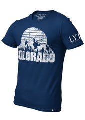 Colorado Peaks T-Shirt Navy Blue - Loyalty Vibes