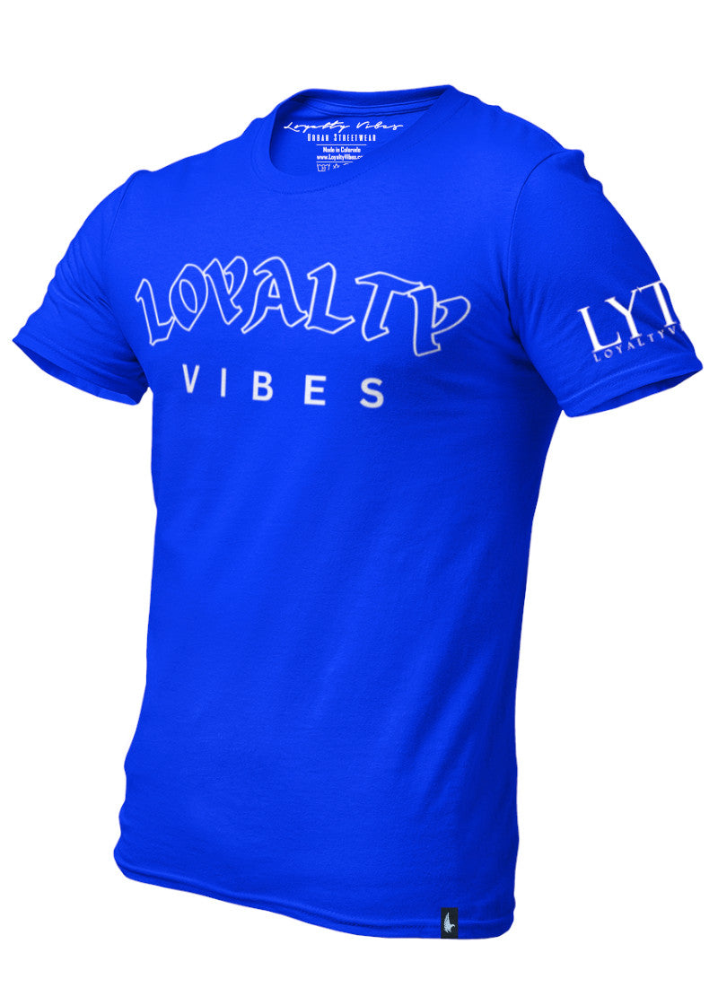 Loyalty Vibes Core Logo T-Shirt Blue - Loyalty Vibes