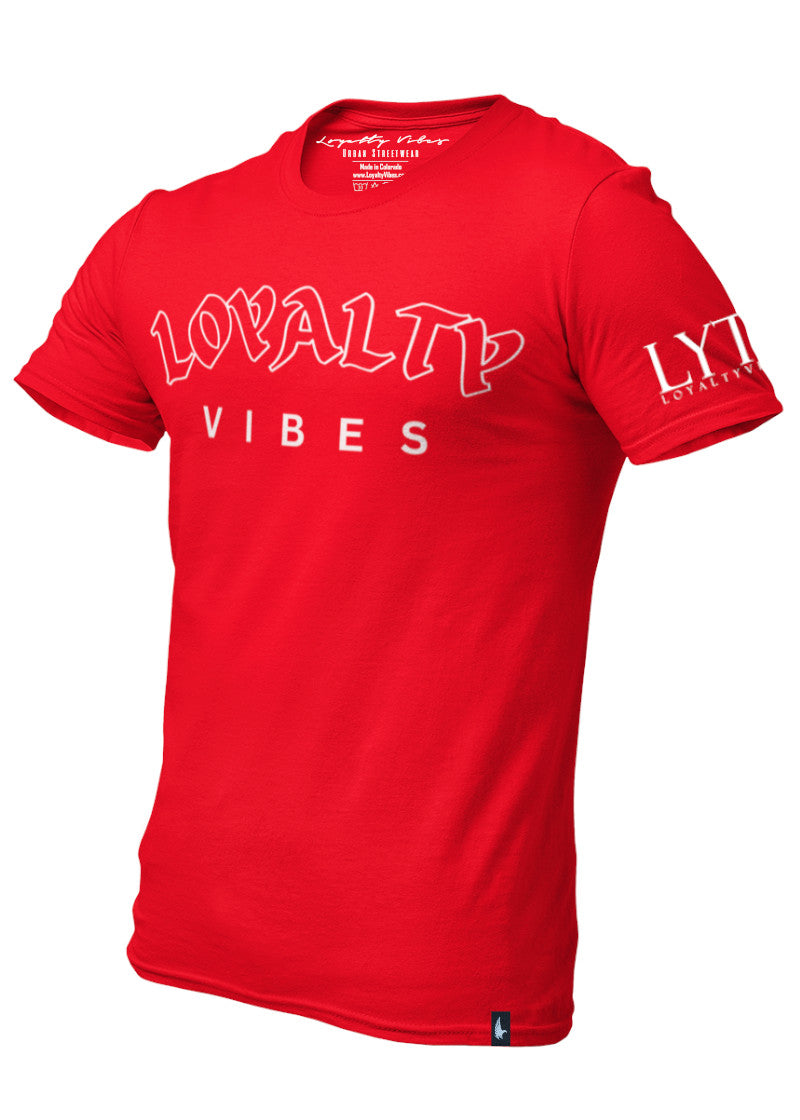 Loyalty Vibes Core Logo T-Shirt Red - Loyalty Vibes