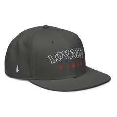 Core Snapback Hat Charcoal Grey White Red OS - Loyalty Vibes