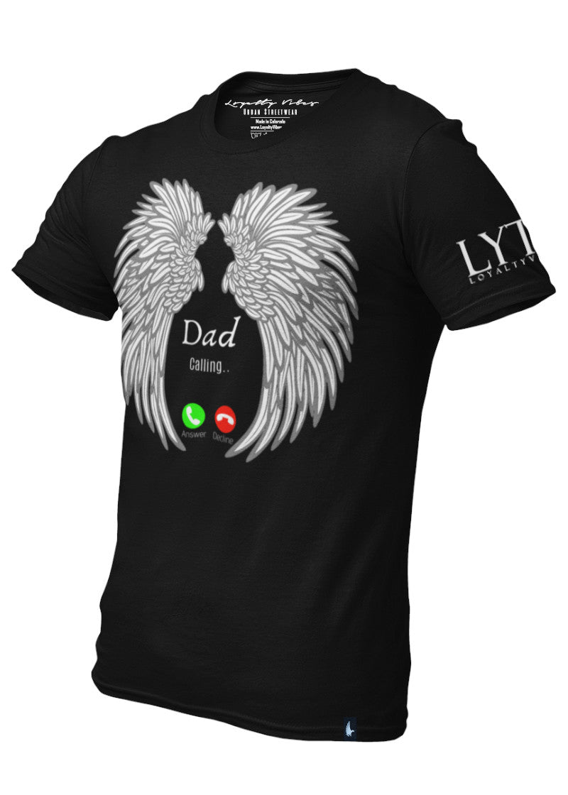 Dad Calling Memorial Graphic Tee Black - Loyalty Vibes