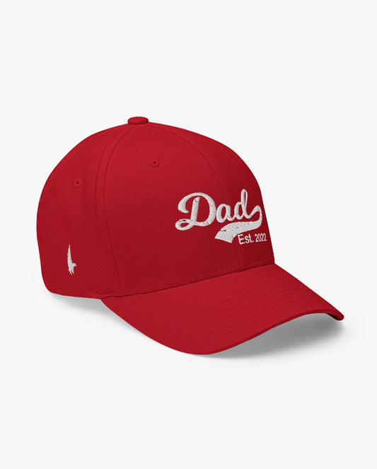 Loyalty Vibes Dad Est Fitted Hat Red Loyalty Vibes