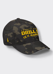Drill It Til It Squirts Fitted Hat - Black Camo/Gold - Loyalty Vibes