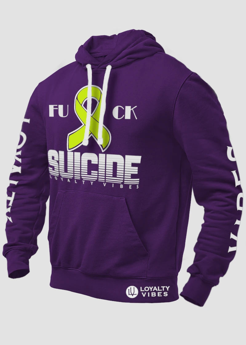 Loyalty Vibes Loyalty Vibes Fk Suicide Hoodie Purple White Yellow