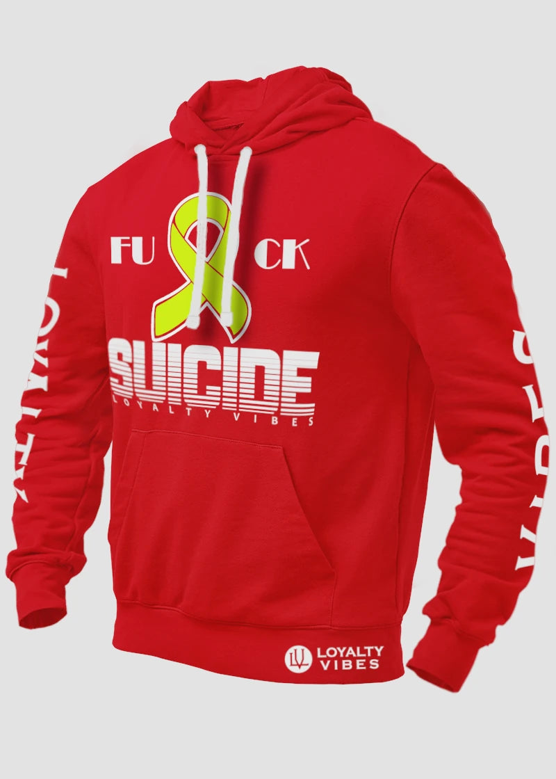 Loyalty Vibes Loyalty Vibes Fk Suicide Hoodie Red White Yellow