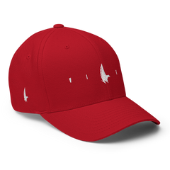 Flex Logo Fitted Hat Red - Loyalty Vibes