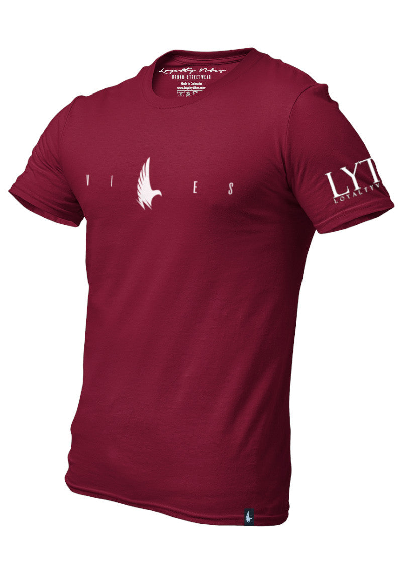 Loyalty Vibes Flex Logo T-Shirt - Maroon - Loyalty Vibes