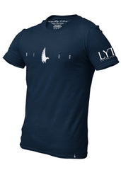 Flex Logo T-Shirt Navy Blue Men's - Loyalty Vibes
