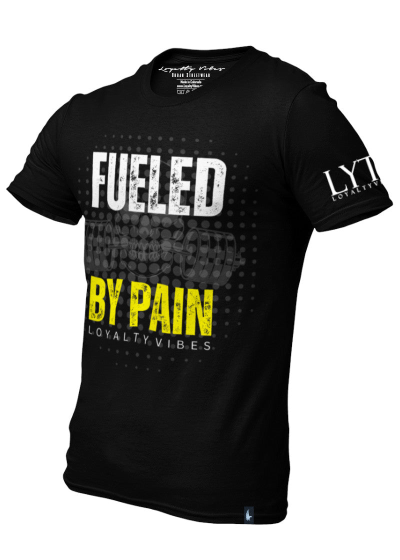 Fueled By Pain Graphic Tee Black Yellow - Loyalty Vibes