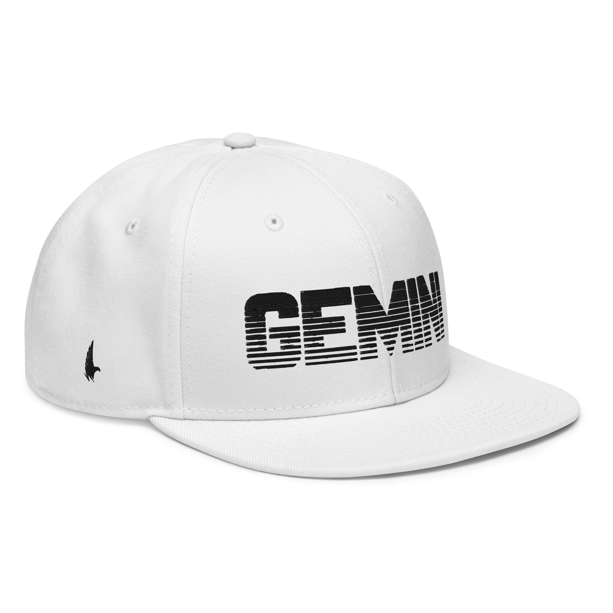 Gemini Snapback Hat - White / Black - Loyalty Vibes