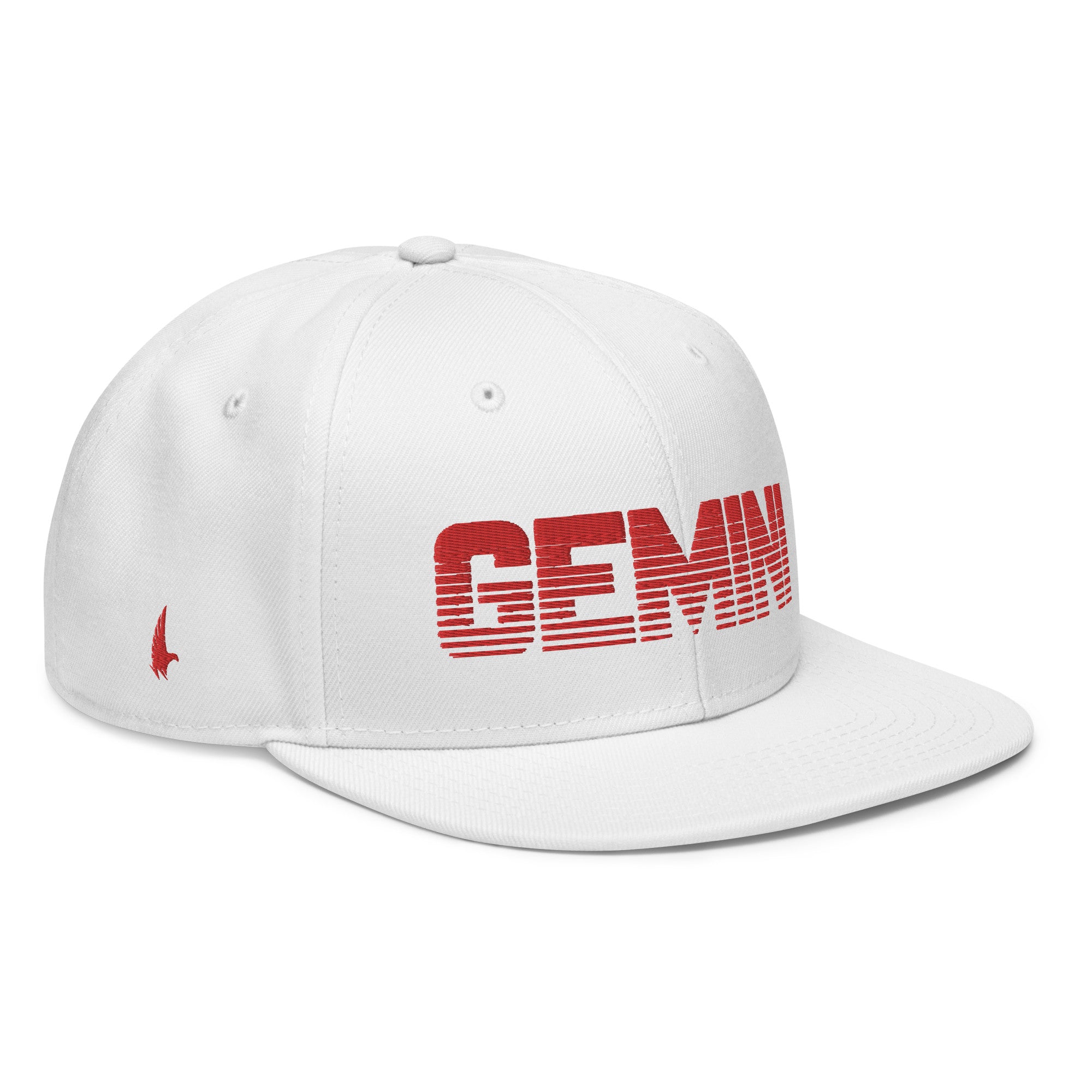 Gemini Snapback Hat - White / Red - Loyalty Vibes