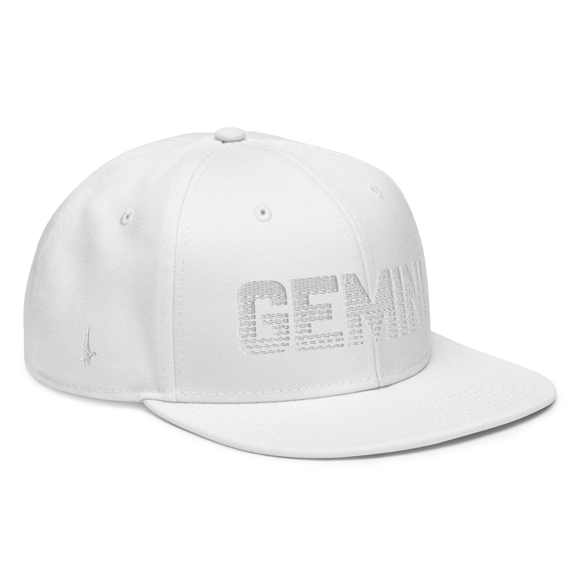 Gemini Snapback Hat - White / White - Loyalty Vibes