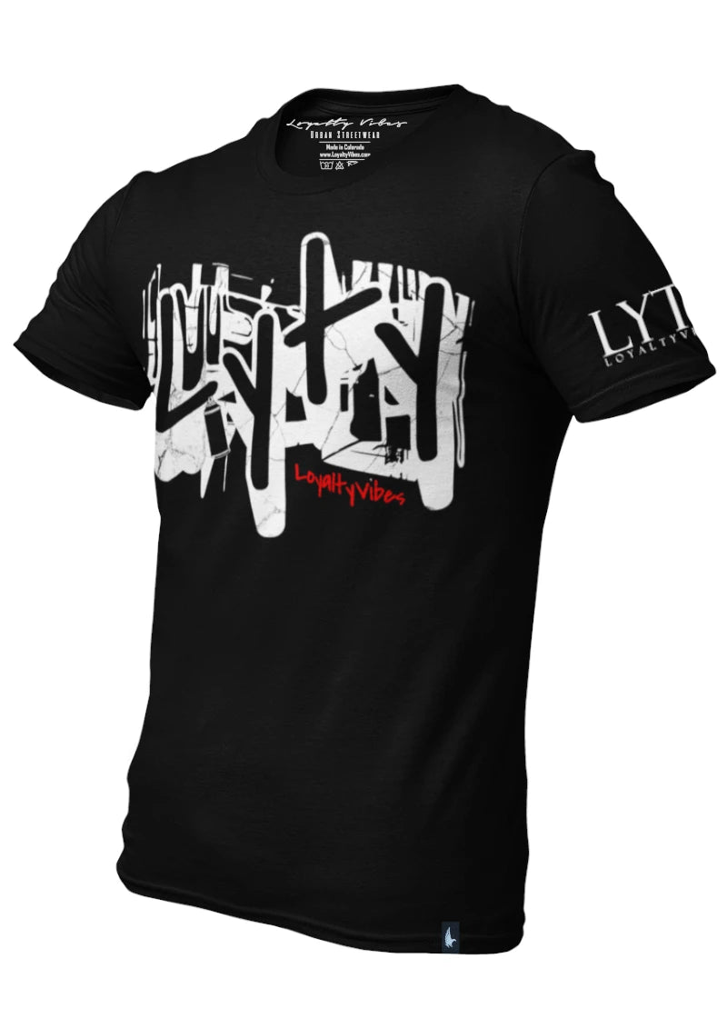 Loyalty Vibes Graffiti Graphic T-Shirt Black Loyalty Vibes