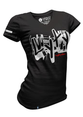 Graffiti V-Neck Tee Black - Loyalty Vibes