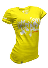 Graffiti V-Neck Tee Yellow - Loyalty Vibes
