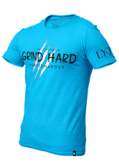 Grind Hard T-Shirt Sky Blue Men's - Loyalty Vibes