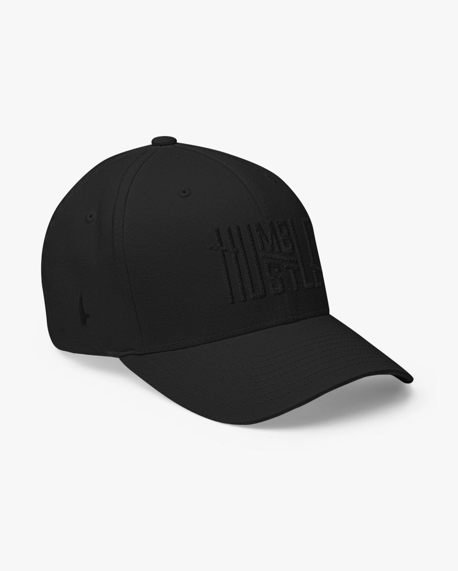 Humble Hustle Fitted Hat Blackout Loyalty Vibes