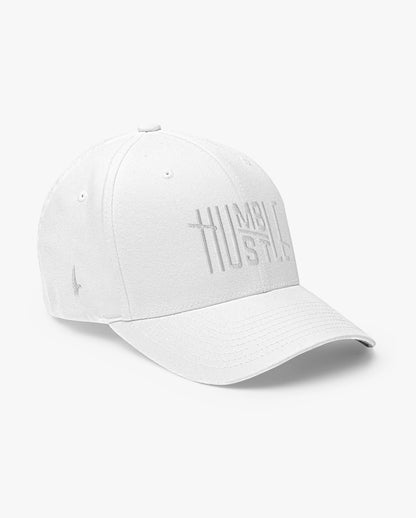 Humble Hustle Fitted Hat Whiteout Loyalty Vibes