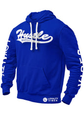 Hustle Harder Hoodie Blue Men's - Loyalty Vibes