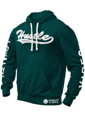 Hustle Harder Hoodie Caribbean Green Men's - Loyalty Vibes