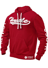 Hustle Harder Hoodie Maroon Men's - Loyalty Vibes