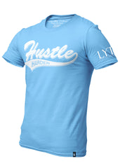 Hustle Harder Graphic T-Shirt Baby Blue - Loyalty Vibes